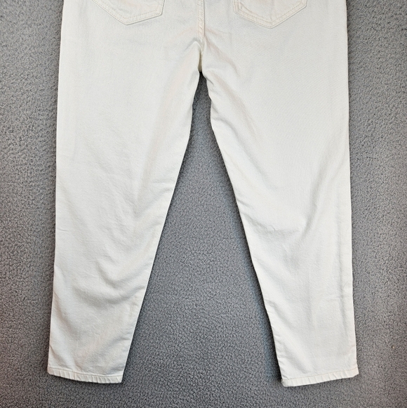 Zara White Jeans Womens Sz 4 Denim High Waisted Mom Fit Ankle Length Comfort - Picture 11 of 12